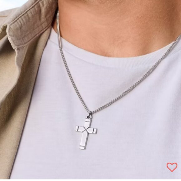 James Avery Plain Large Latin Cross Pendant  Sterling Silver - Picture 1 of 7